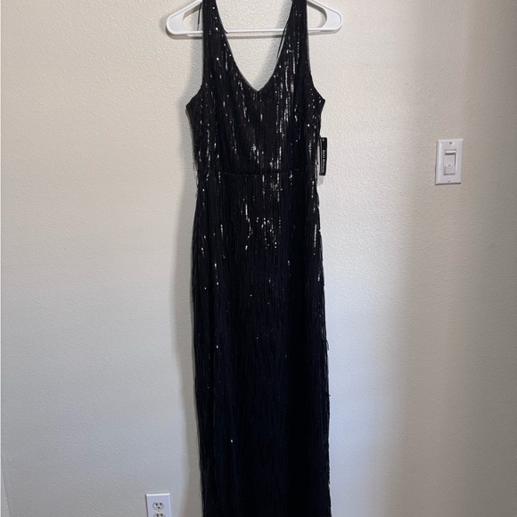 R&M Richards Dresses & Skirts - R&M Richards Black Sequin Maxi Dress